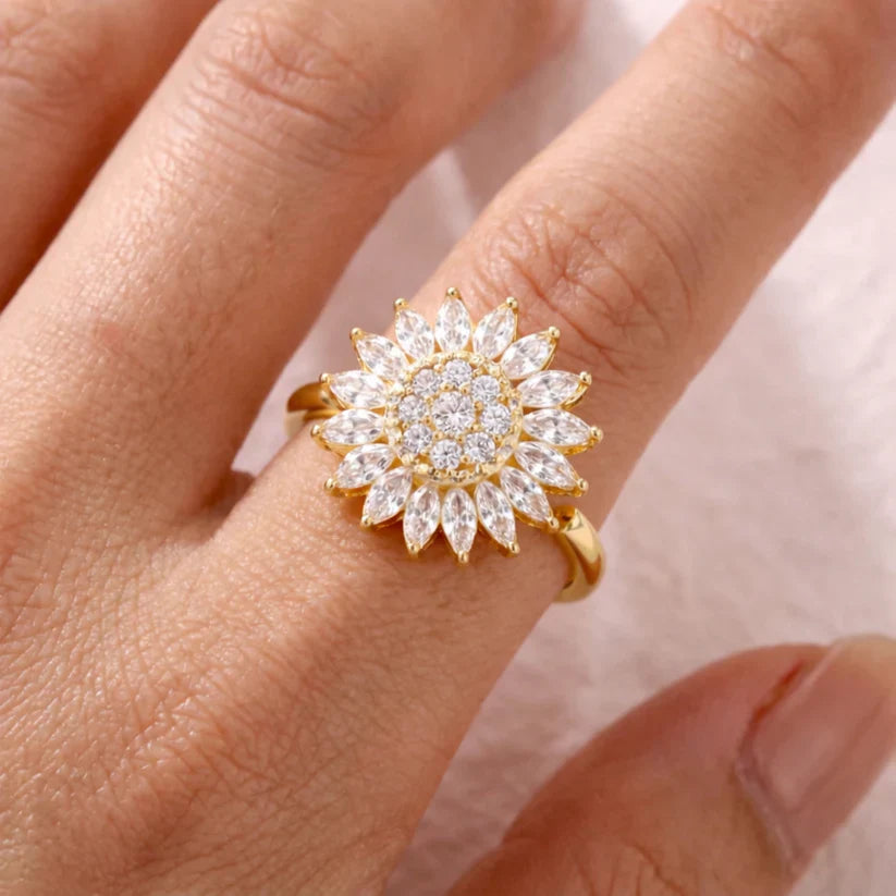 Antystresowy pierścionek Słonecznik